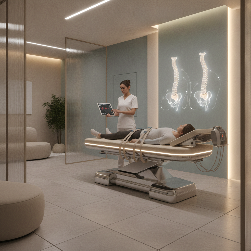 Modern chiropractic clinic with spinal decompression equipment, Spinal Decompression Therapy West Des Moines IA
