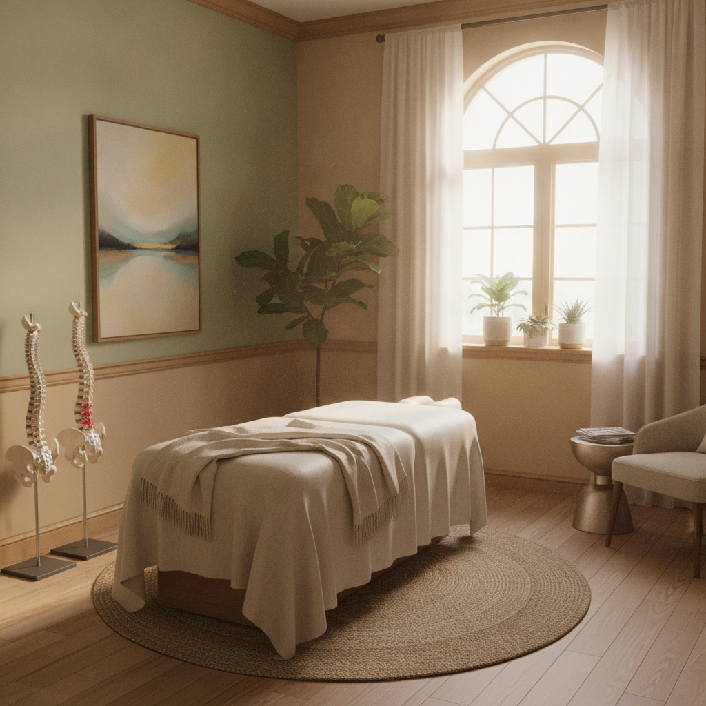Patient consulting with chiropractor for back pain relief Rochester Hills MI