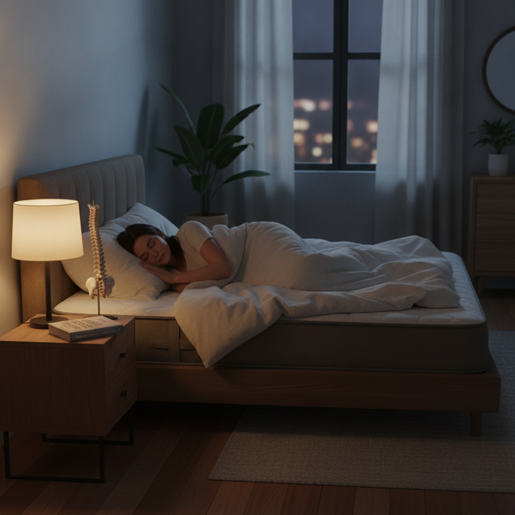 Person with back pain lying awake at night, seeking Chiropractor for Back Pain West Des Moines IA