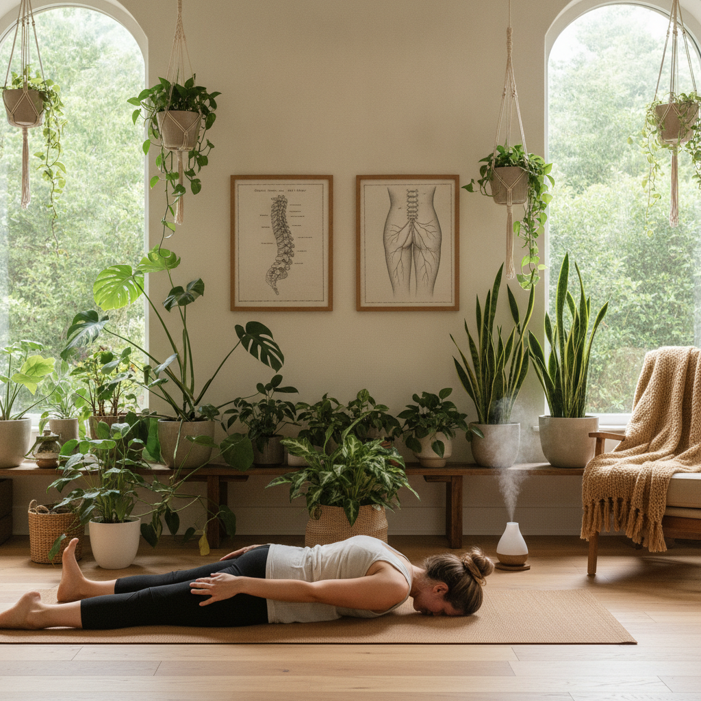 A chiropractor demonstrating proper posture to a patient seeking sciatica treatment Rochester Hills