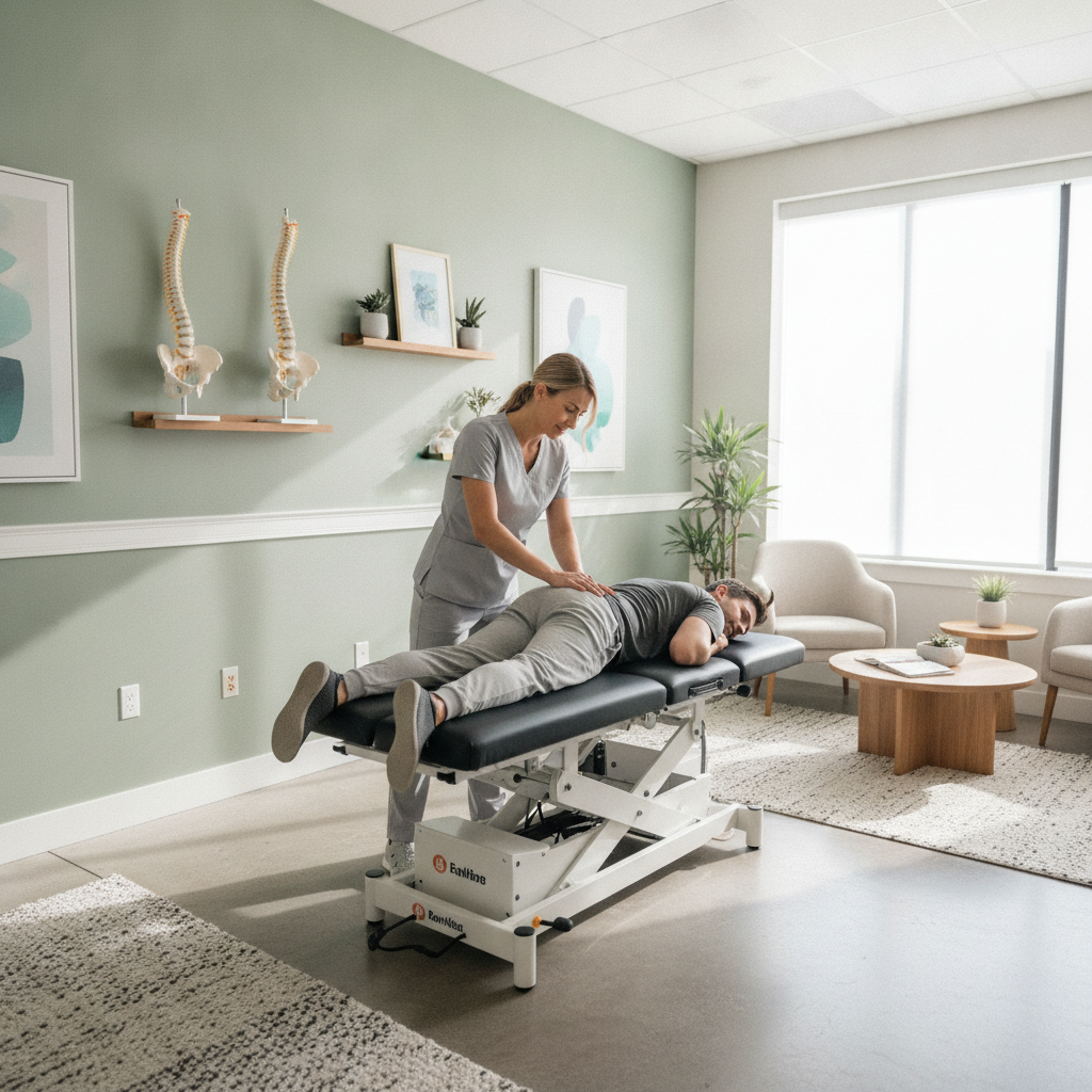 A chiropractor performing an adjustment to relieve joint tension, representing chiropractic care San Antonio TX