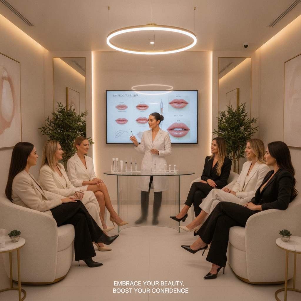 Aesthetic consultation showing lip shapes for Lip Filler West Bloomfield MI clients