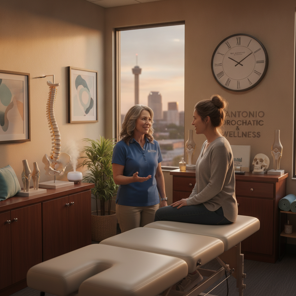 Patient talking with a chiropractor during a first consultation, a helpful step when choosing a Chiropractor San Antonio TX