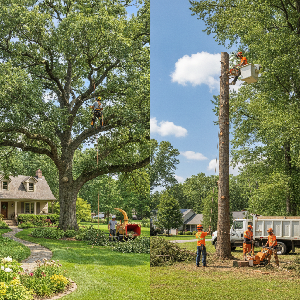 Tree Trimming vs. Tree Removal