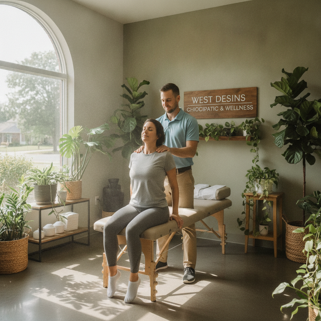 Chiropractor for Back Pain West Des Moines IA helping a patient with daily back mobility exercises