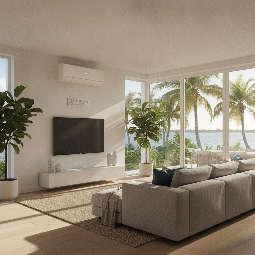 Technician performing expert AC installation in a modern home, ensuring efficiency and comfort, with AC Installation Tampa FL expertise