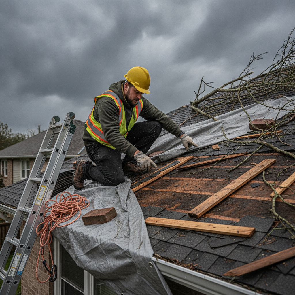 Storm-Damaged Roof Repair