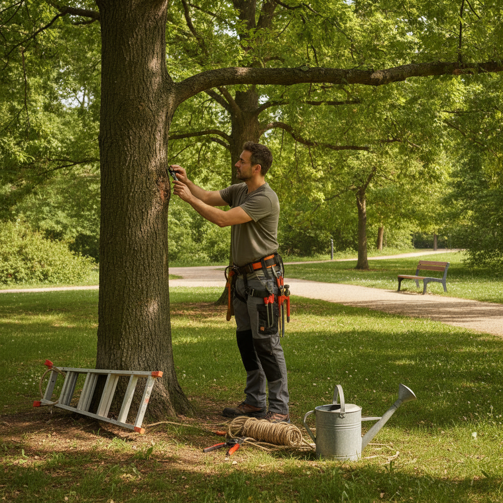 Healthy trees in a local neighborhood
