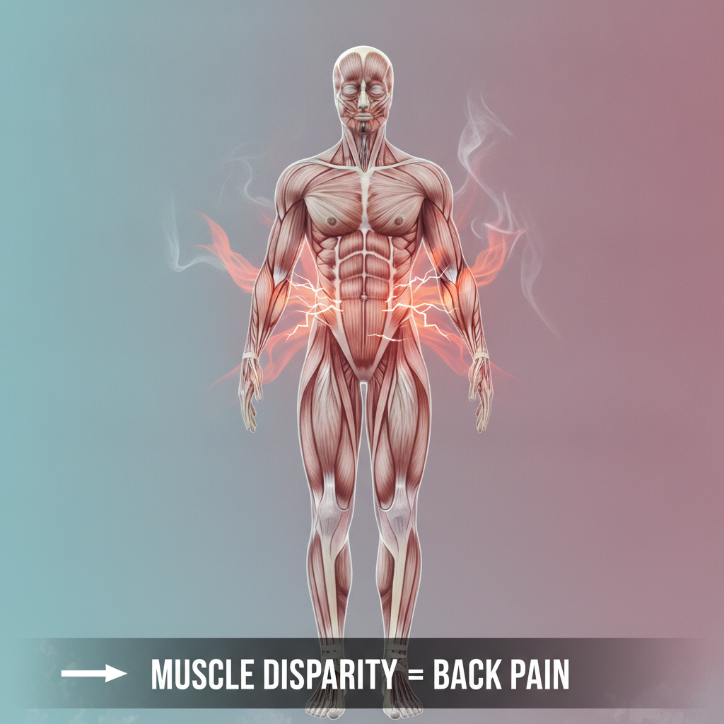 Chiropractor assessing posture and muscle balance for back pain in Grass Lake MI