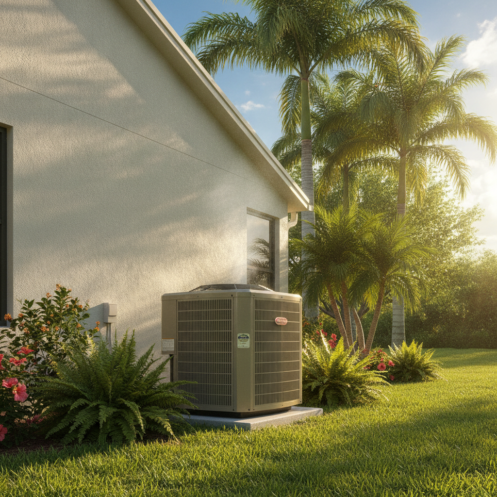 Technician performing seasonal AC maintenance in a home, highlighting AC Repair Tampa FL best practices