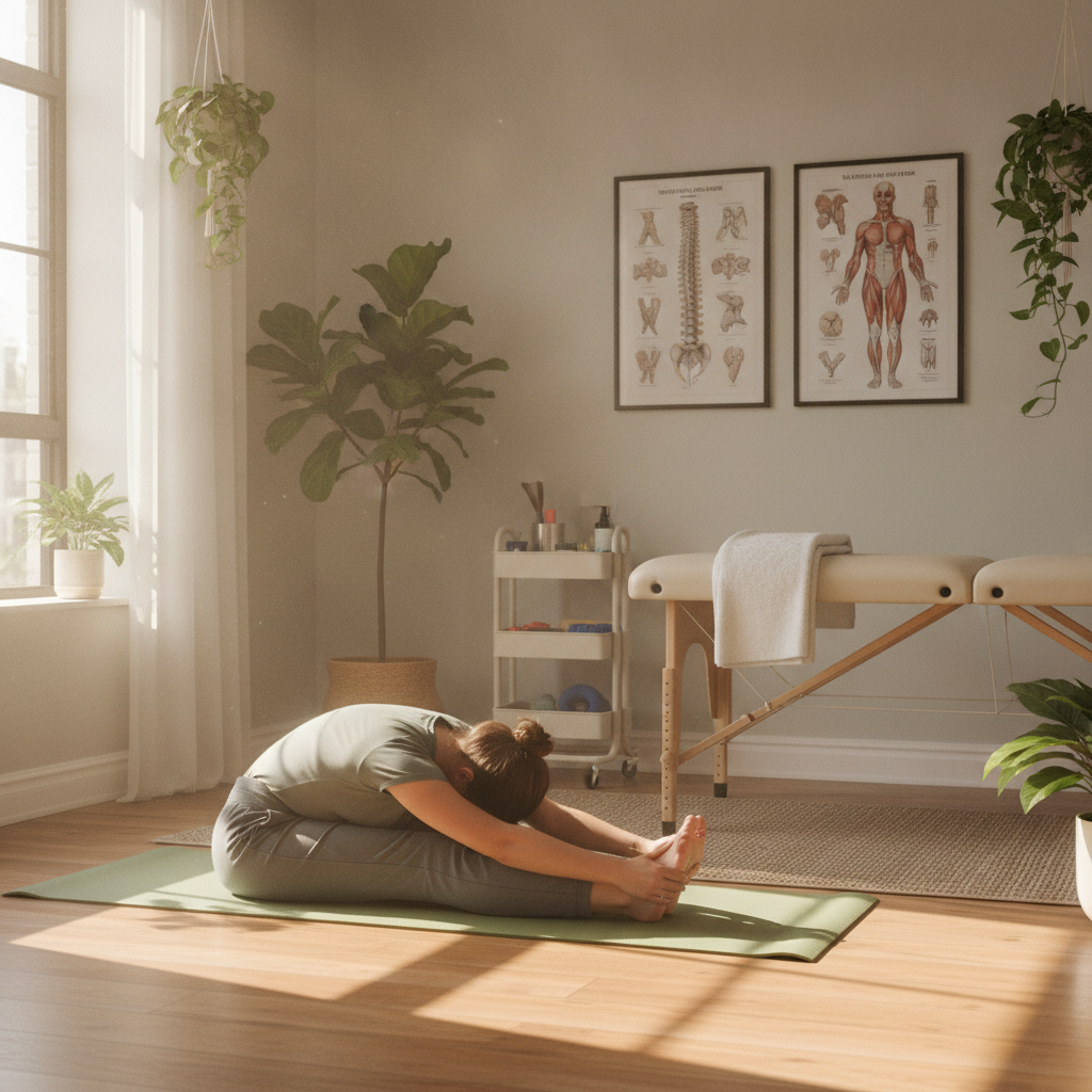 People doing exercises to complement chiropractic treatment