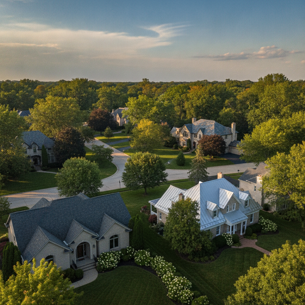 A team of roofing professionals installing shingles in changing Michigan weather, roofing contractor Bloomfield Hills expertise