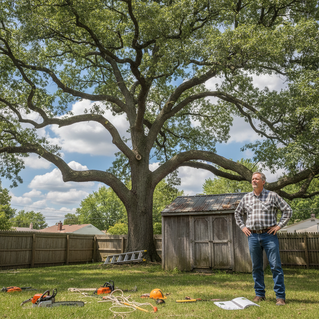 DIY tree removal dangers in Blue Island