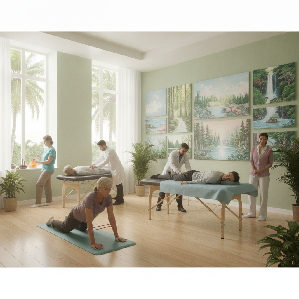 Patient receiving back pain treatment in a modern clinic, representing back pain treatment Naples FL options