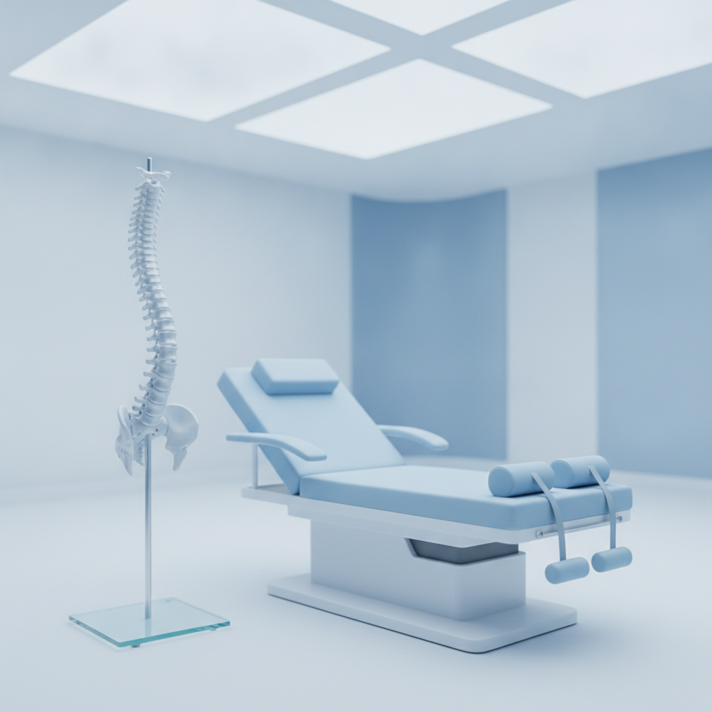 Spinal decompression therapy session for back pain relief