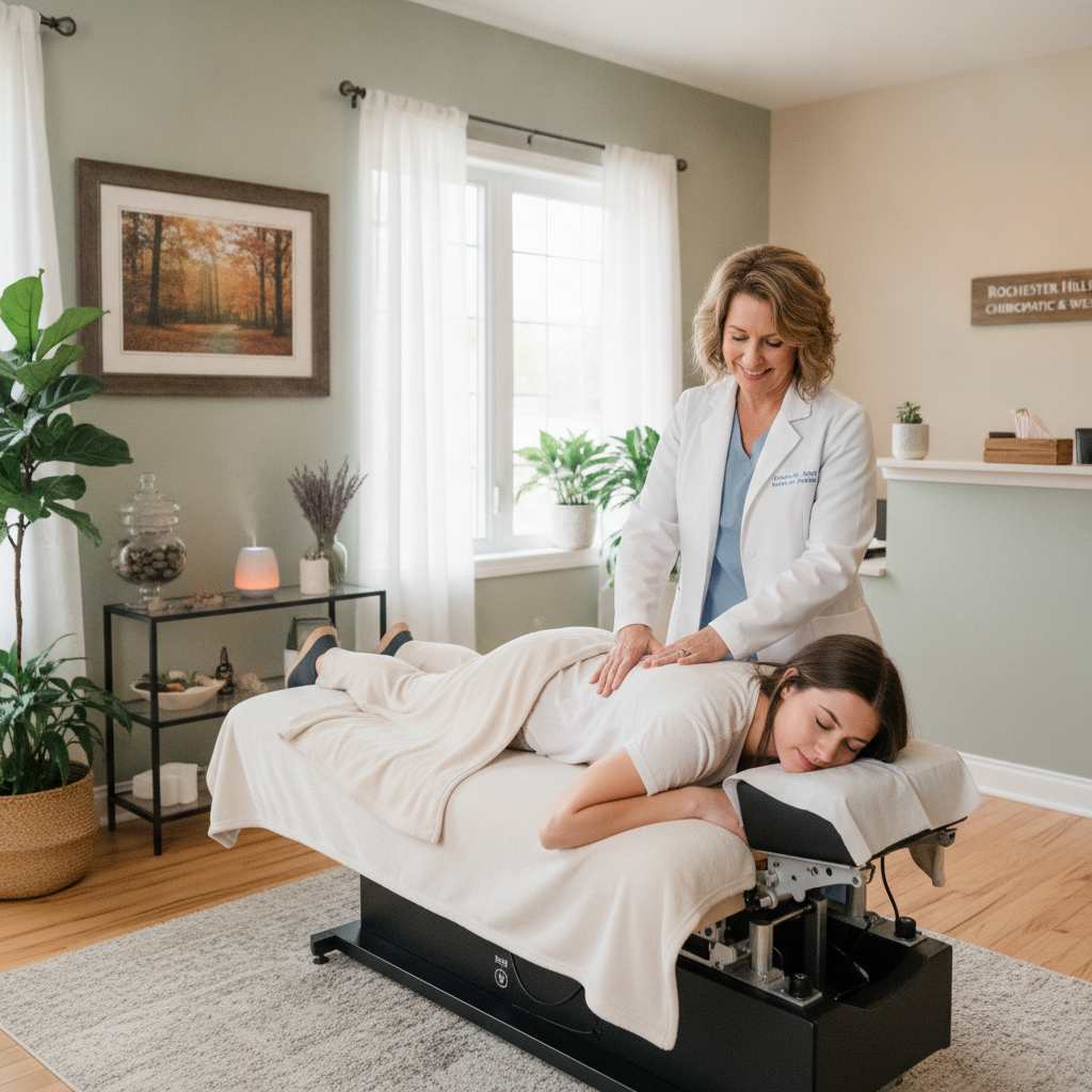 Gentle chiropractor Rochester Hills MI patient comfort treatment table