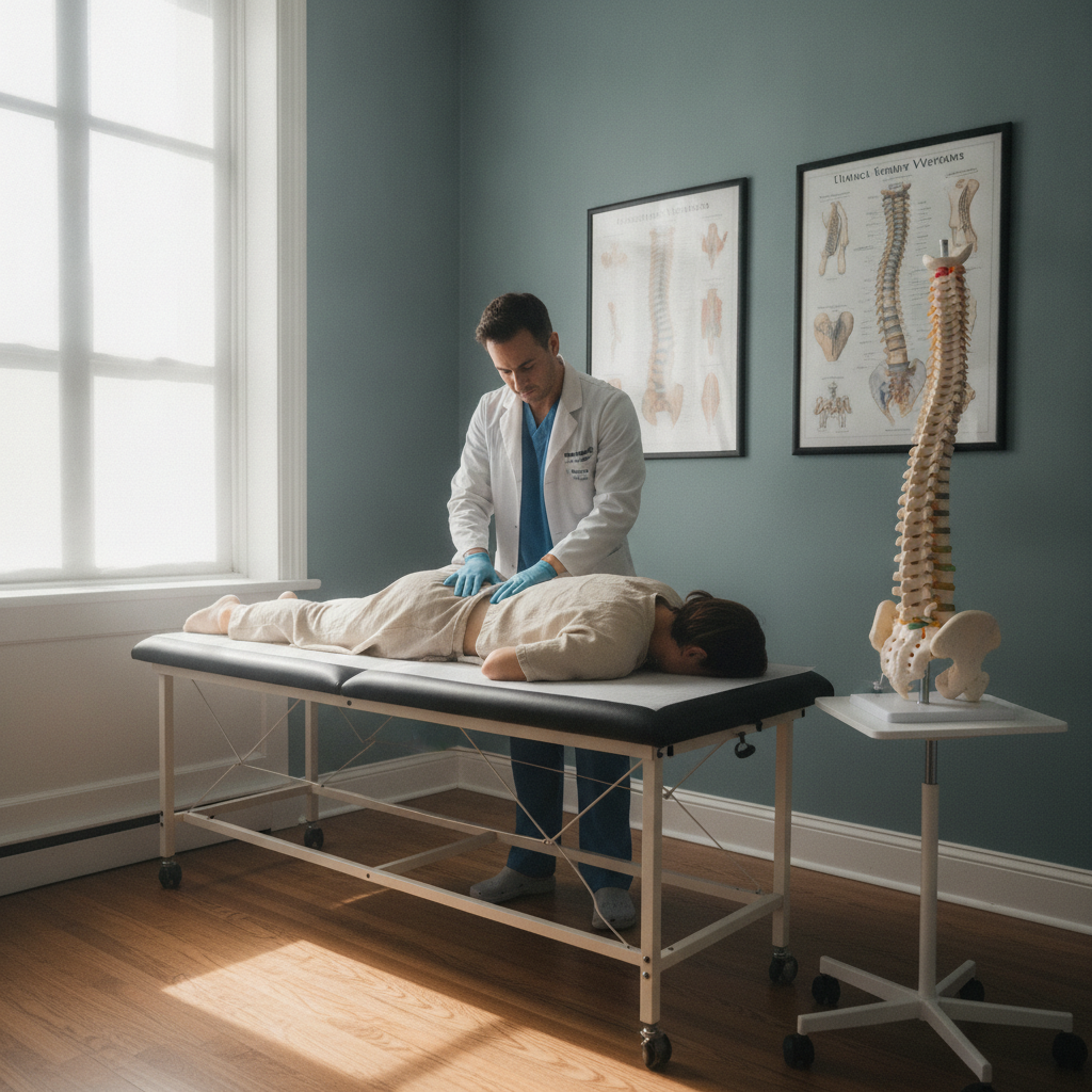 Doctor performing targeted sciatica evaluation for sciatica treatment Rochester Hills patient