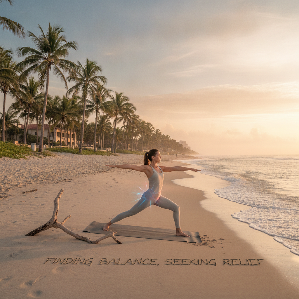 A physical therapist assists a patient with sciatica treatment Naples FL, demonstrating targeted exercises for nerve relief