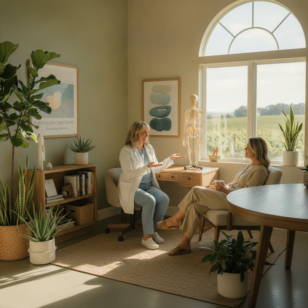 Chiropractor and patient building trust