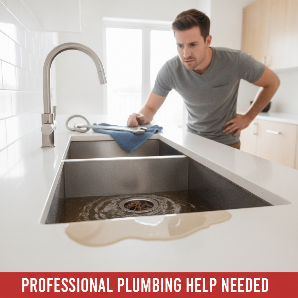 Technician performing drain cleaning services Sterling Heights MI using a professional drain snake