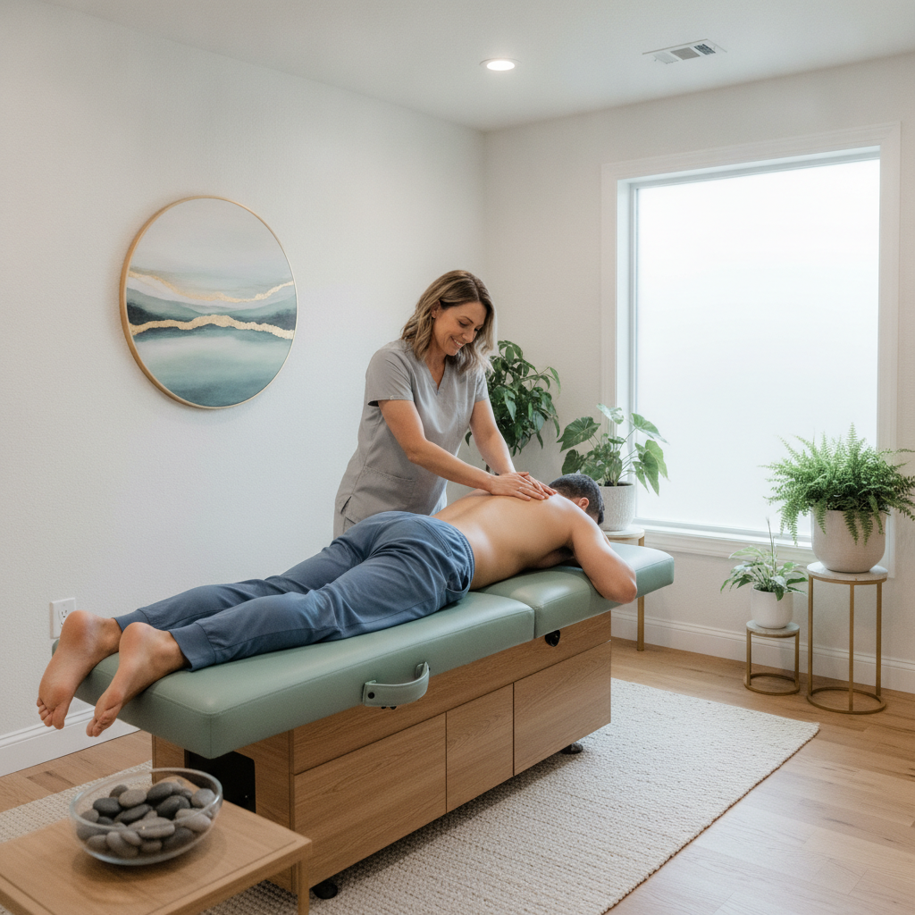 Chiropractor adjusting patient for back pain relief