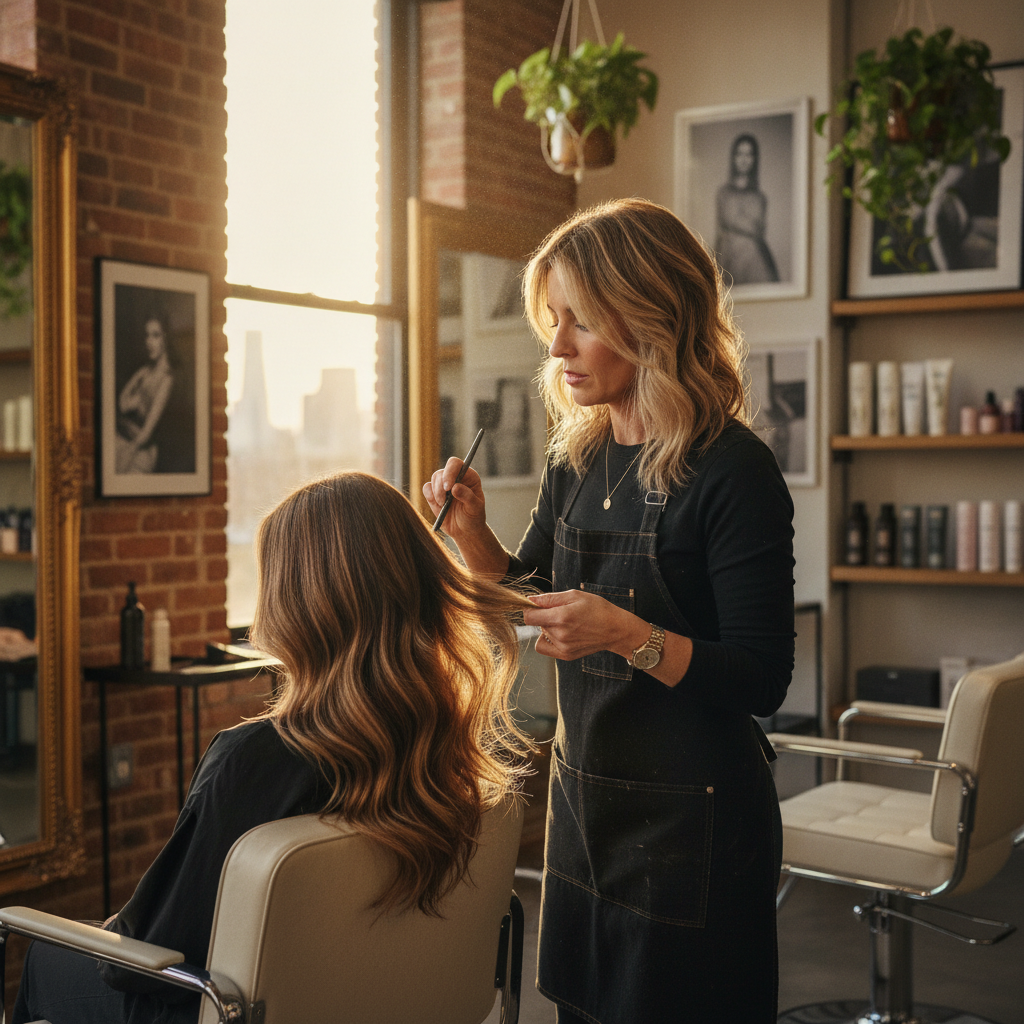 Balayage hair coloring in Manhattan