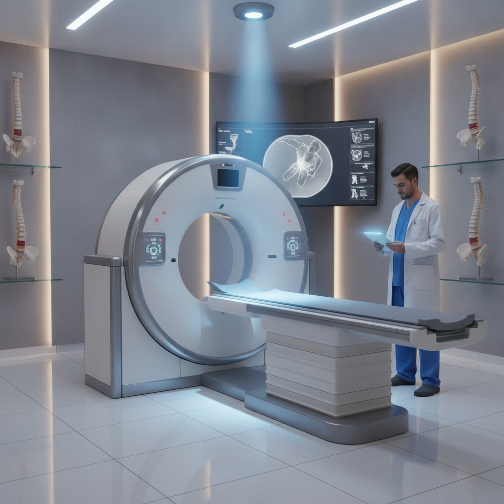 Doctor reviewing diagnostic imaging for back pain treatment San Antonio TX
