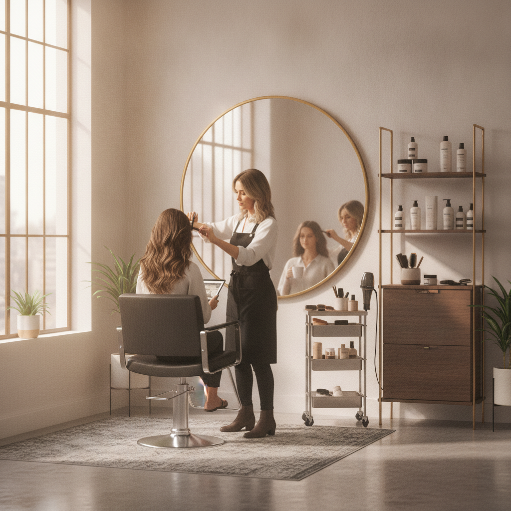 Balayage hair in a modern New York City salon, showing vibrant color and shine, perfect for how to maintain balayage hair in New York City