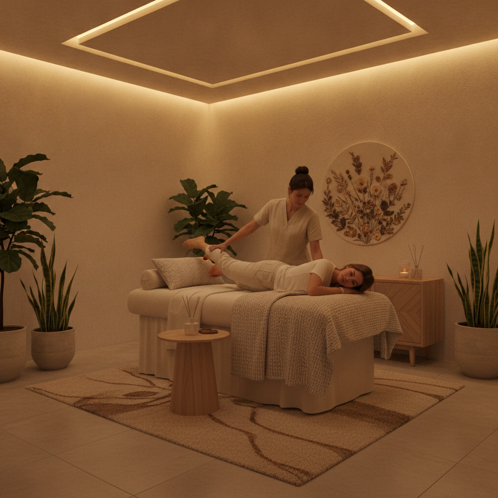 Therapist assisting a patient with non-surgical back pain treatment Naples FL