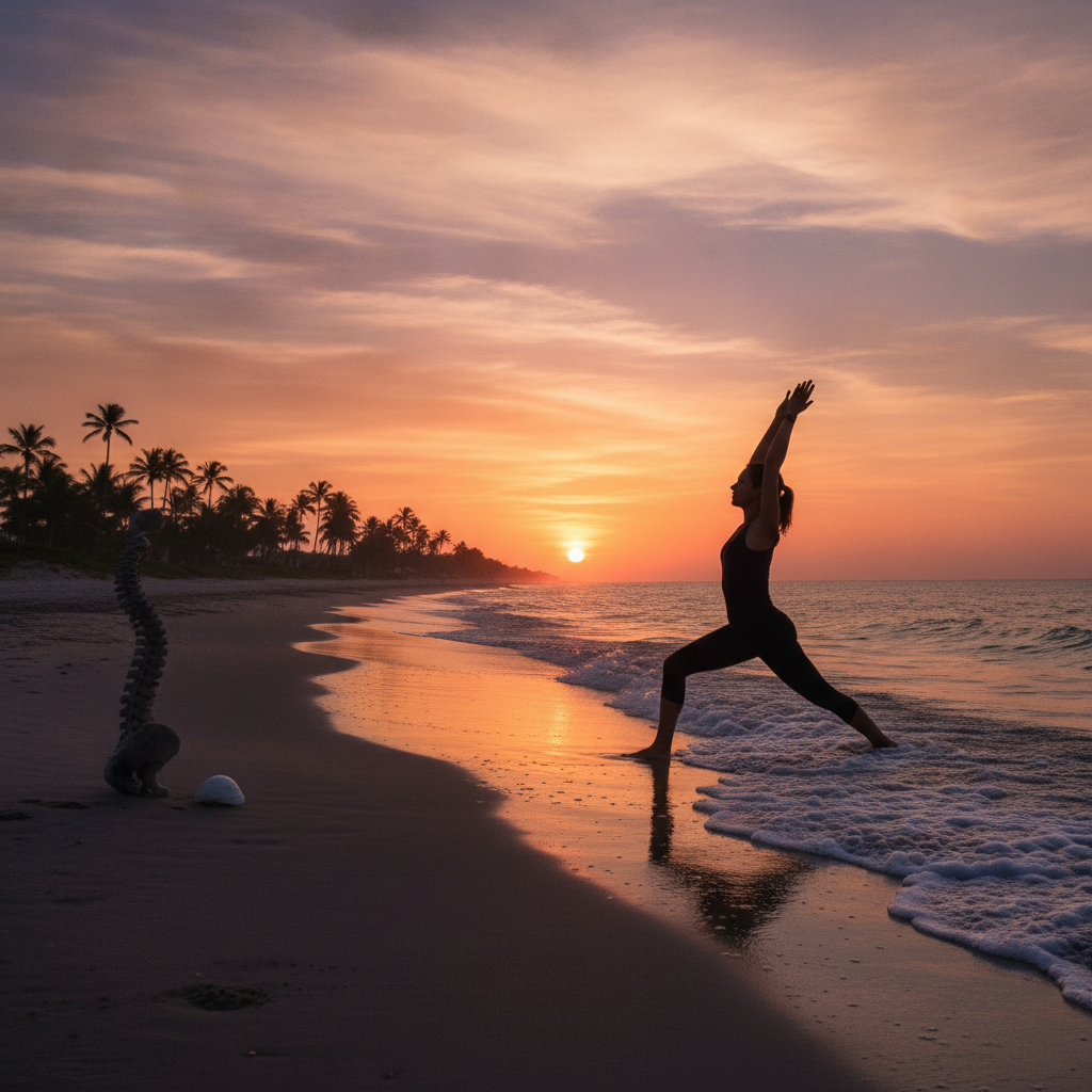 Therapist assisting a patient with back pain treatment Naples FL in a modern clinic