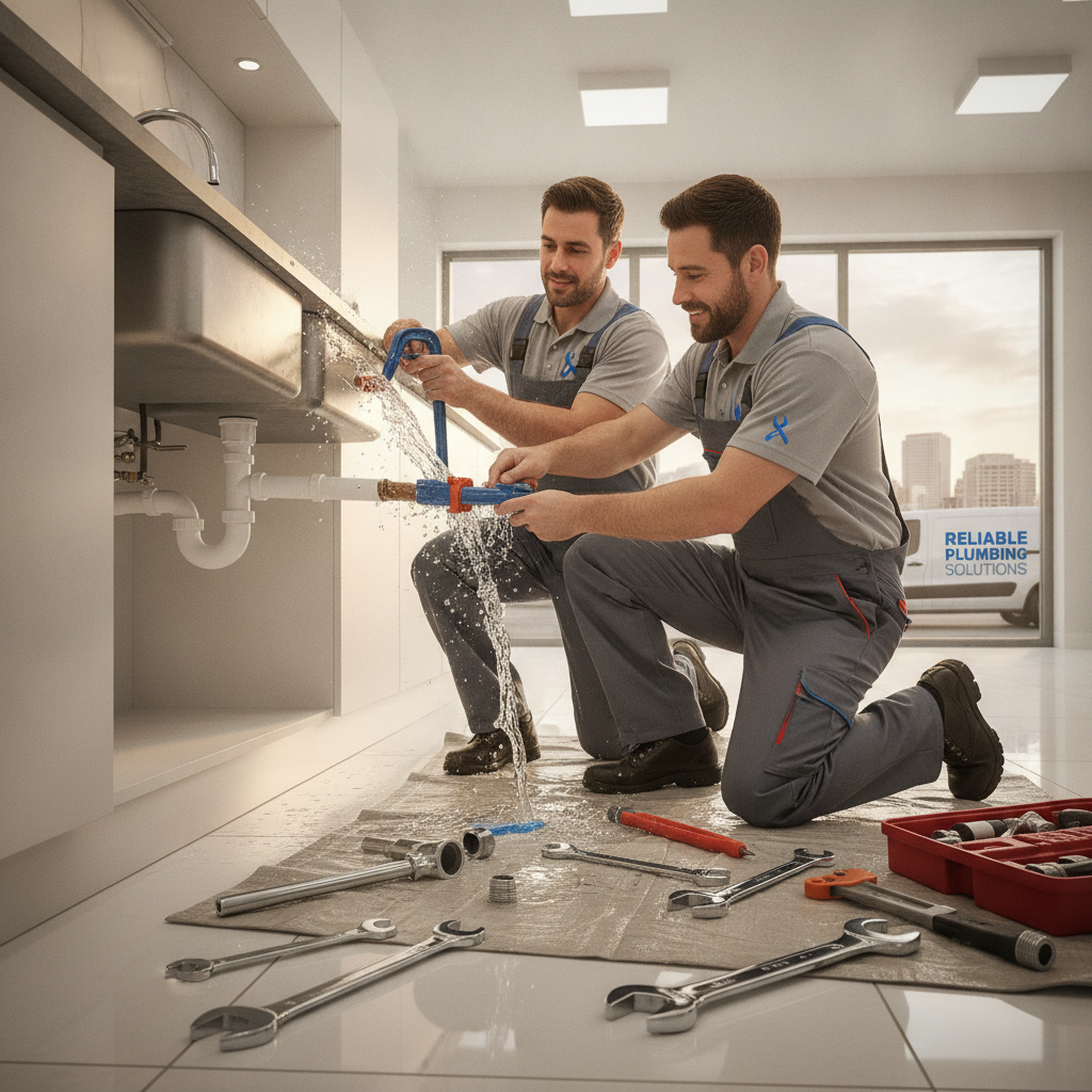 Emergency plumber fixing burst pipe, emergency plumbing company Sterling Heights MI
