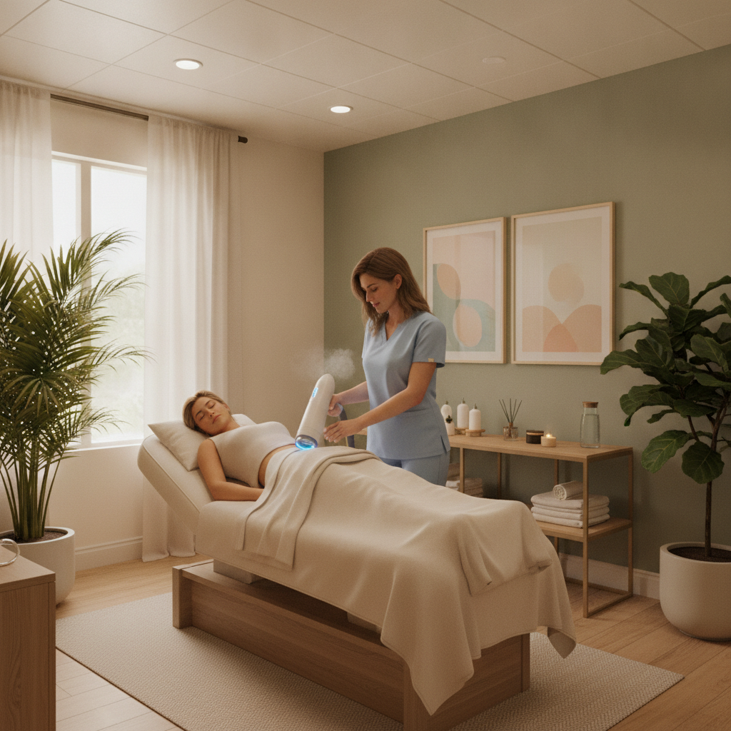 Softwave TRT therapy device in use